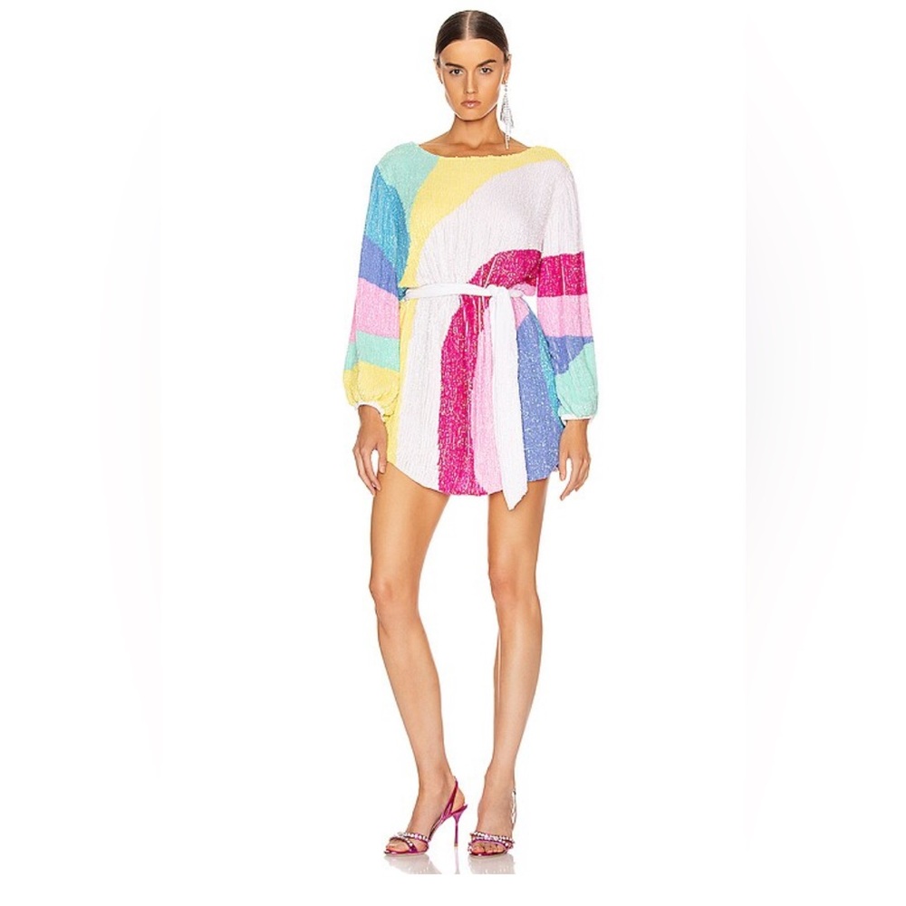 Retrofete Multicolor Sequin Mini Dress